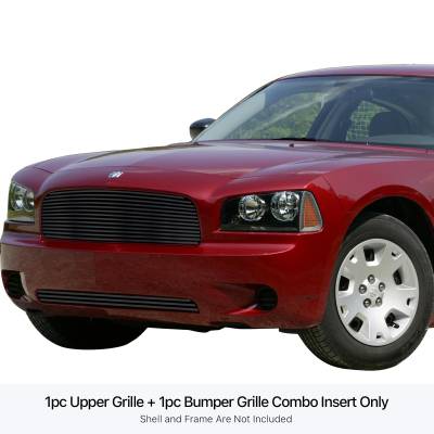 APS - APS Stainless Billet Grille Black for 05-10 Dodge Charger GR04HGH89J