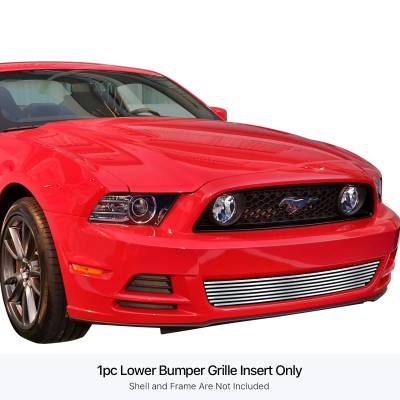 APS - APS GR06FEI26S Stainless Billet Bumper Grille Polish for 13-14 Ford Mustang GT