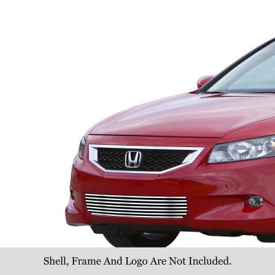 APS - APS GR08FFE57S Stainless Billet Bumper Grille Polish 08-10 Honda Accord Coupe