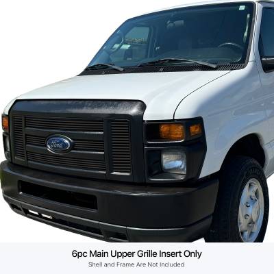 APS - APS Stainless Billet Grille Black 08-14 Ford E-Series Van GR06FFF58J