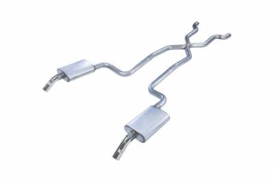Pypes Performance Exhaust - Pypes SCC10T Crossmember Back w/X-Pipe Exhaust System for 74-81 Corvette C3