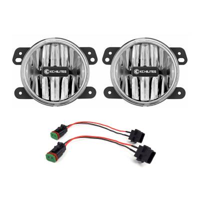 KC Hilites - KC HiLiTES 506 G4 Gravity LED 4" SAE ECE 2Lt Sys for 18+ Jeep Gladiator/Wrangler