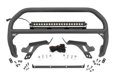 Rough Country Suspension Systems - Rough Country 51156 Front Bumper Nudge Bar w/LEDs Black 21-24 Bronco Sport