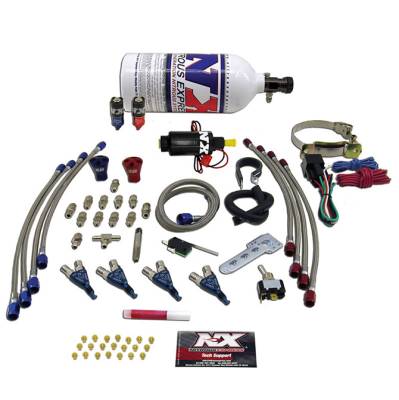 Nitrous Express - Nitrous Express 60007P Four Cylinder Piranha System for EFI Applications 2lb