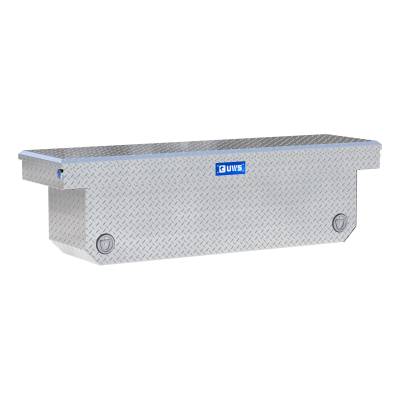 UWS - UWS TBSD-72-A-PB Bright Aluminum 72" Deep Angled Push Button Crossover Tool Box