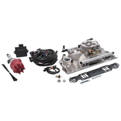 Edelbrock - Edelbrock 35770 Pro-Flo 4 EFI Traditional 4150-Style Kit Pre-86 SB-Chevy
