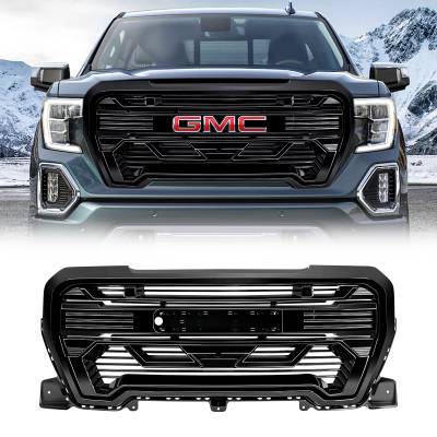 AMERICAN MODIFIED - AMERICAN MODIFIED AMGMAA00111 Armor Grille w/Emblem Base/Camera Glossy Black