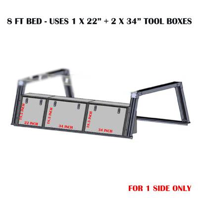 Black Horse Off Road - Black Horse Off Road CSURHD8BTX1 Base K2 Rack w/Tool Box