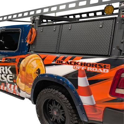 Black Horse Off Road - Black Horse Off Road CSFRHD55BTX1 Base K2 Over Cab Rack w/Tool Box