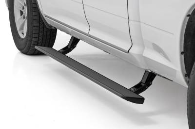 Rough Country Suspension Systems - Rough Country SR050210 Power Running Boards for 09-18 RAM 1500 2WD/4WD Quad Cab