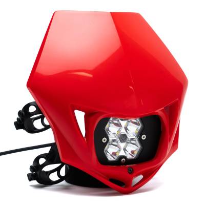 Baja Designs - Baja Designs 84-7000-4R Squadron 2.0 Sport Motorcycle LED Headlight Kit w/Shell