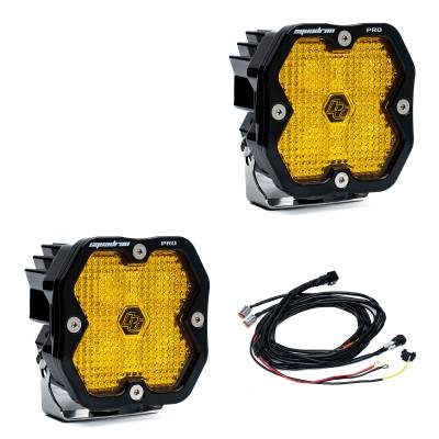 Baja Designs - Baja Designs 49-7816-2 Squadron 2.0 Pro Black LED Auxiliary Light Pod Pair