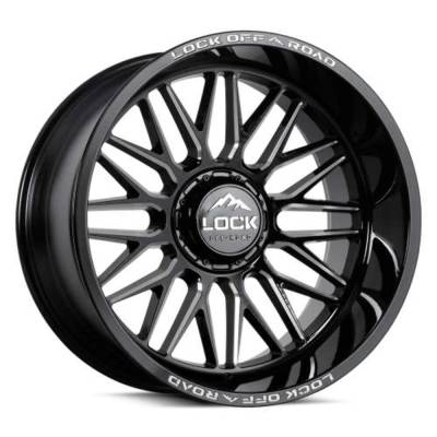 Lock Off-Road - Lock Off-Road APEX-2121GBM LE04 Apex 20x10 5x5.0/5.5 -18mm Gloss Black/Milled