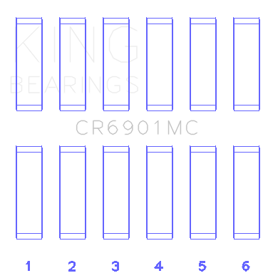 King Engine Bearings - King Engine Bearings CR6901MC Rod Bearings for Ford EcoBoost 2.7L V6