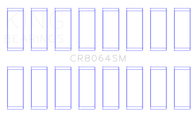 King Engine Bearings - King Engine Bearings CR8064SM Rod Bearings for Ford Godzilla 7.3L