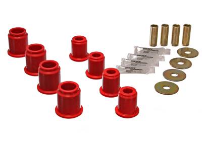 Energy Suspension - Energy Suspension 8.3115R Control Arm Bushing Set Front Polyurethane Red
