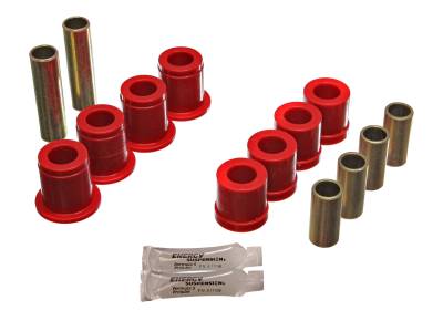 Energy Suspension - Energy Suspension 7.3102R Control Arm Bushing Set Front Polyurethane Red