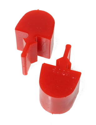 Energy Suspension - Energy Suspension 3.9102R Red Front Polyurethane Control Arm Bump Stop Set