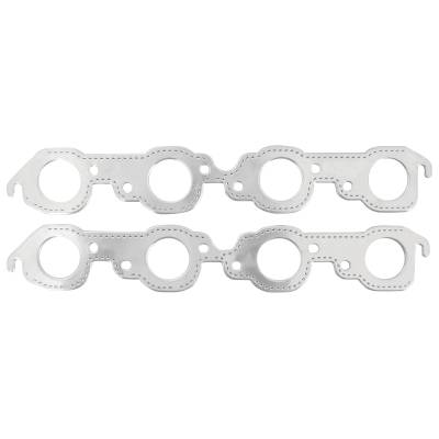 Mr Gasket - Mr Gasket 7407G Aluminum Exhaust Gasket Round Port for Chevy Big Block