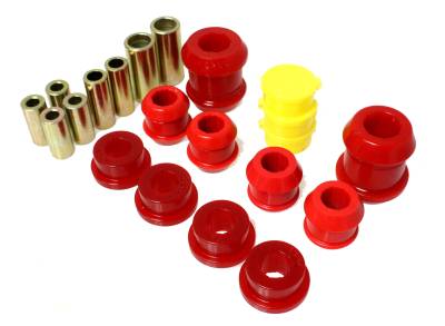 Energy Suspension - Energy Suspension 16.3105R Control Arm Bushing Set Front Polyurethane Red