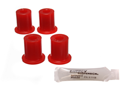 Energy Suspension - Energy Suspension 2.2106R Shackle Bushing Set Rear Polyurethane Red