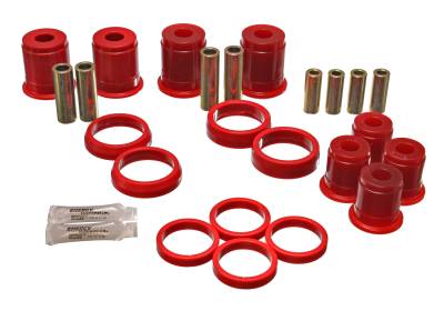 Energy Suspension - Energy Suspension 2.3103R Control Arm Bushing Set Front Polyurethane Red