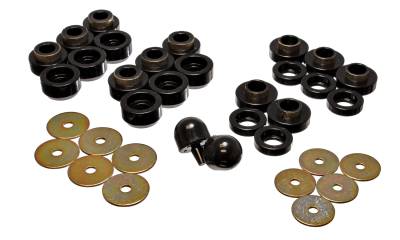 Energy Suspension - Energy Suspension 2.4107G Black Polyurethane Body Mount Set