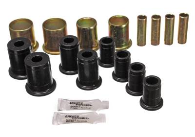Energy Suspension - Energy Suspension 3.3119G Control Arm Bushing Set Front Polyurethane Black
