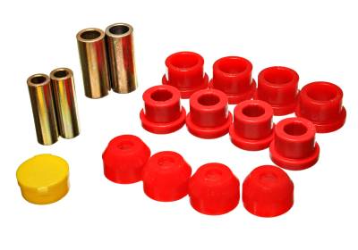 Energy Suspension - Energy Suspension 8.3114R Control Arm Bushing Set Rear Polyurethane Red