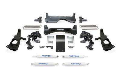 Fabtech - Fabtech K1051 6" Raised Torsion Lift Kit w/Perf Shocks for 11-19 GM 3500HD