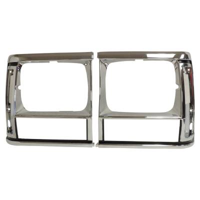 Crown Automotive Jeep Replacement - Crown 55034078K Headlight Bezel Set for Jeep Cherokee XJ & Jeep Comanche