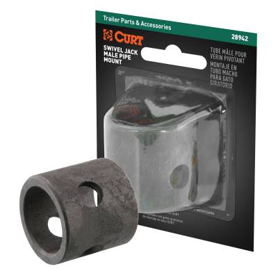 CURT - CURT 28942 Replacement Swivel Jack Male Pipe Mount 9/16" Pin Hole Packaged