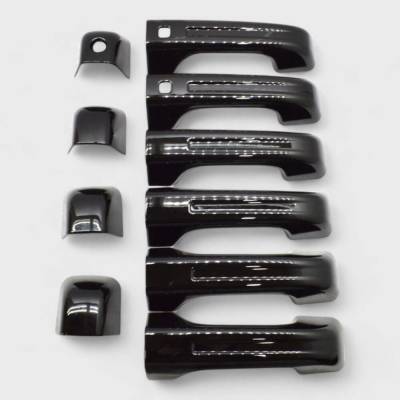 Trim Illusion - Trim Illusion DH6296BLK Front/Rear Door Handle Covers Black for RAM 1500