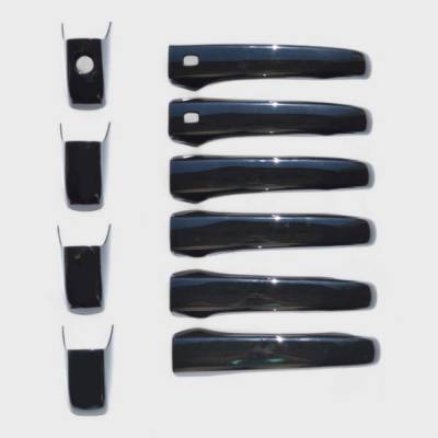 Trim Illusion - Trim Illusion DH6187BLK Front/Rear Door Handle Covers Black for Grand Cherokee