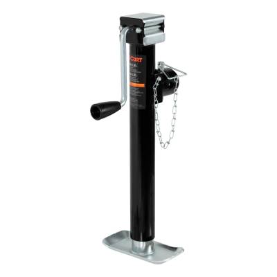 CURT - CURT 25005 Pipe-Mount Swivel Trailer Jack w/Side Handle 5000 lbs 15" Travel