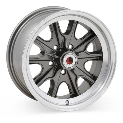 Legendary Wheels - Legendary Wheels LW90-50754B 15x7 5x4.5 7mm Charcoal/Machined