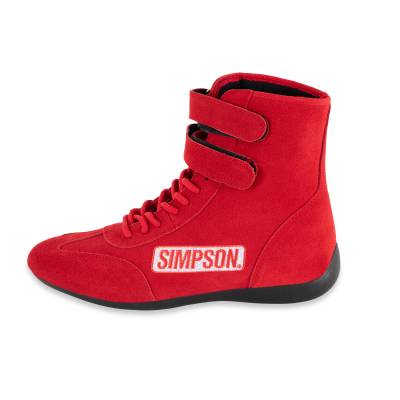 Simpson Safety - Simpson Safety 28105R Hightop Racing Shoes 10.5 Red