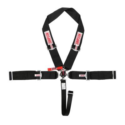 Simpson Safety - Simpson Safety 29116BK Drag Cam Lock 5-Point Safety Harness Black