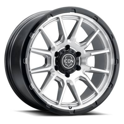 ICON Alloys - ICON Alloys 8320906356SMGB CAJON SILVER MACH GB LIP 20x9 6x135 16MM 5.625" BS