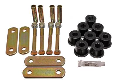 Energy Suspension - Energy Suspension 3.2135G Heavy Duty Shackle Set Front/Rear Polyurethane Black