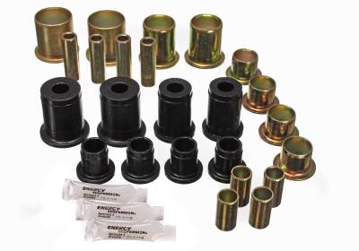 Energy Suspension - Energy Suspension 3.3117G Control Arm Bushing Set Front Polyurethane Black