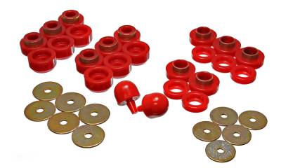 Energy Suspension - Energy Suspension 2.4107R Red Polyurethane Body Mount Set