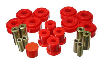 Energy Suspension - Energy Suspension 5.3140R Control Arm Bushing Set Front Polyurethane Red