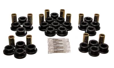 Energy Suspension - Energy Suspension 8.3127G Control Arm Bushing Set Rear Polyurethane Black