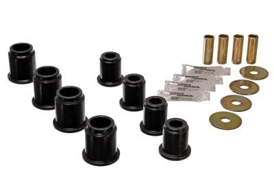 Energy Suspension - Energy Suspension 8.3115G Control Arm Bushing Set Front Polyurethane Black
