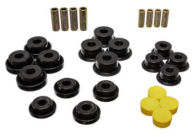 Energy Suspension - Energy Suspension 2.3106G Control Arm Bushing Set Front Polyurethane Black