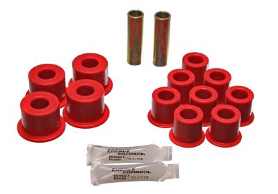 Energy Suspension - Energy Suspension 14.2101R Leaf Spring Bushing Set Polyurethane Red