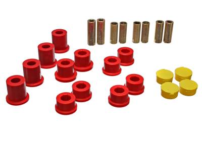 Energy Suspension - Energy Suspension 11.3105R Front Polyurethane Control Arm Bushing Set Red