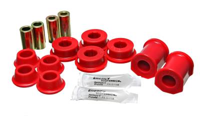 Energy Suspension - Energy Suspension 15.3106R Control Arm Bushing Set Front Polyurethane Red