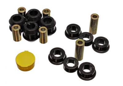 Energy Suspension - Energy Suspension 16.3108G Control Arm Bushing Set Front Polyurethane Black